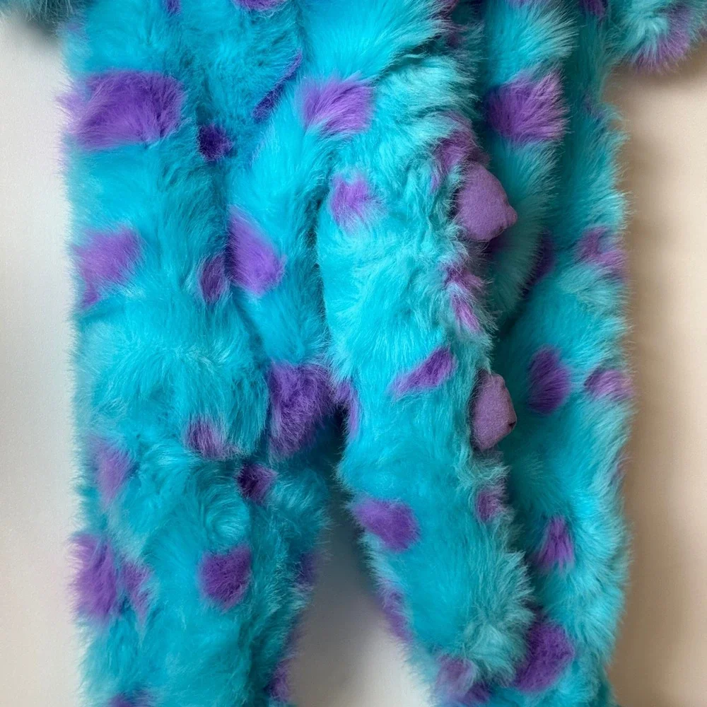 Disney Store Monsters Inc Sulley Plush Faux Fur Costume Kids Size 6-8 - Picture 7 of 9